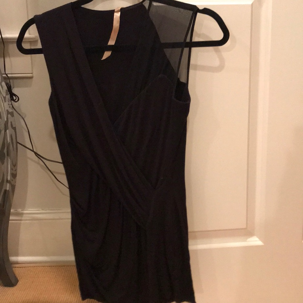 Bailey 44 black sleeveless crossover top